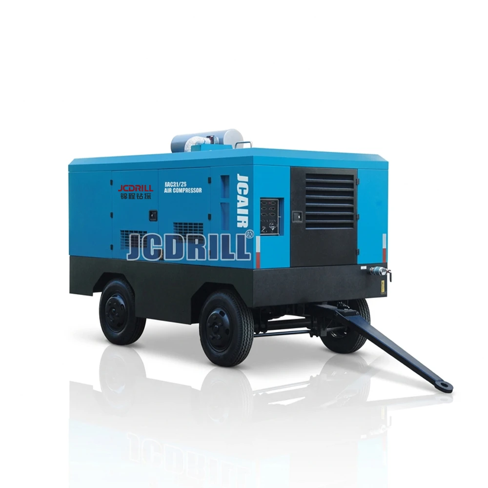 Mining Drilling Air Compressor Portable Screw Air Compressor for Water Well and Rock Drilling