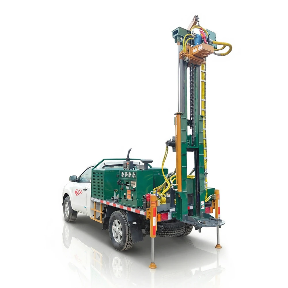JCD150A Pickup Auger Drilling Rig Truck-Mounted Shallow Drilling Machine for Soil Sampling and Water